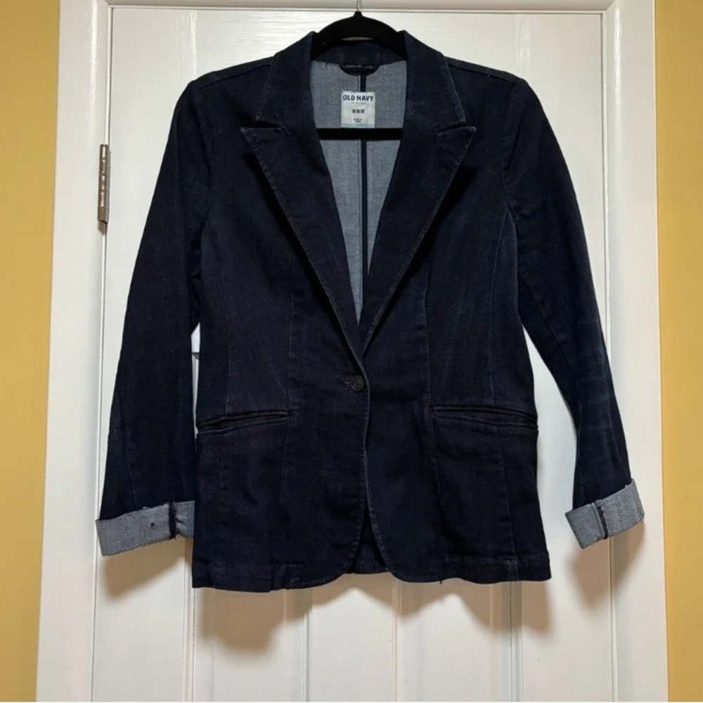 Old Navy Women's Dark Navy Blazer Jacket
